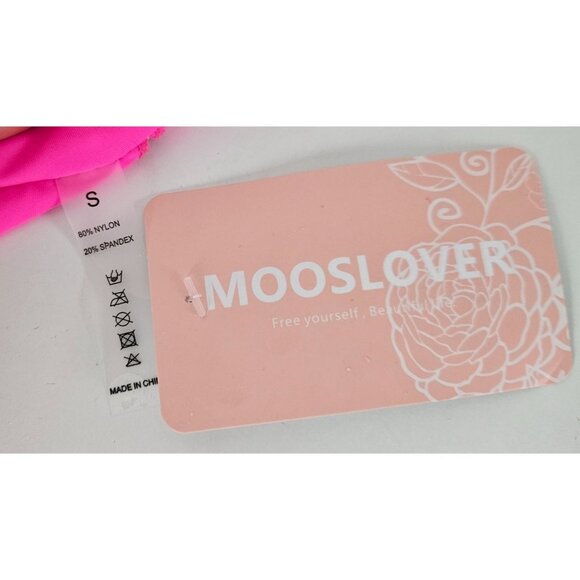 Mooslover Womens Cutout One Shoulder High Waisted Bikini Set High Cut Size S - Picture 7 of 8